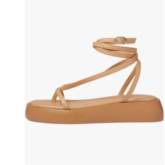 new FREE PEOPLE Winnie Wrap Flatform  in  Vachetta  (252) - Picture 9 of 13